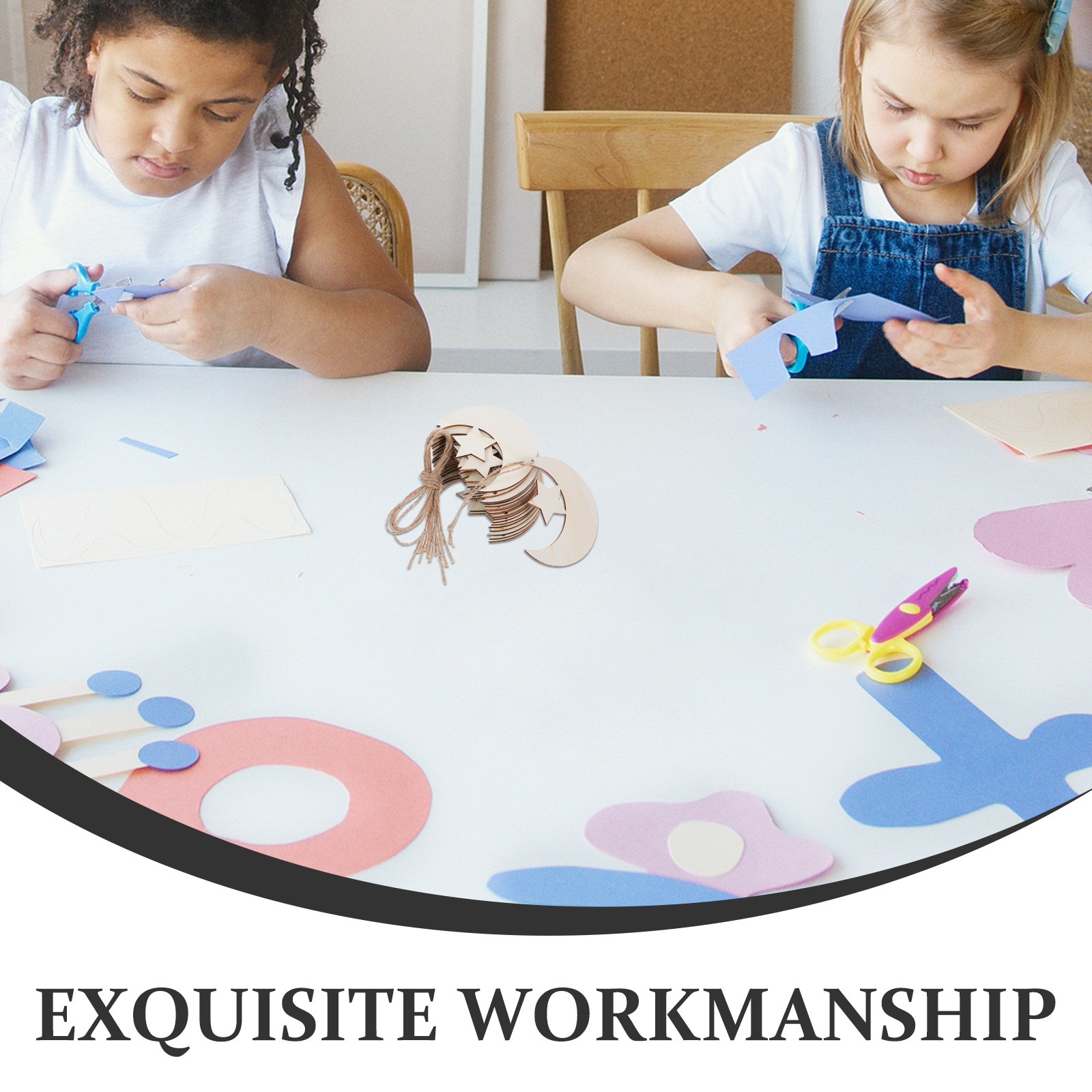 20Pcs Unfinished Wood Moon Sta - Art And Craft For Nursery 评论和价格