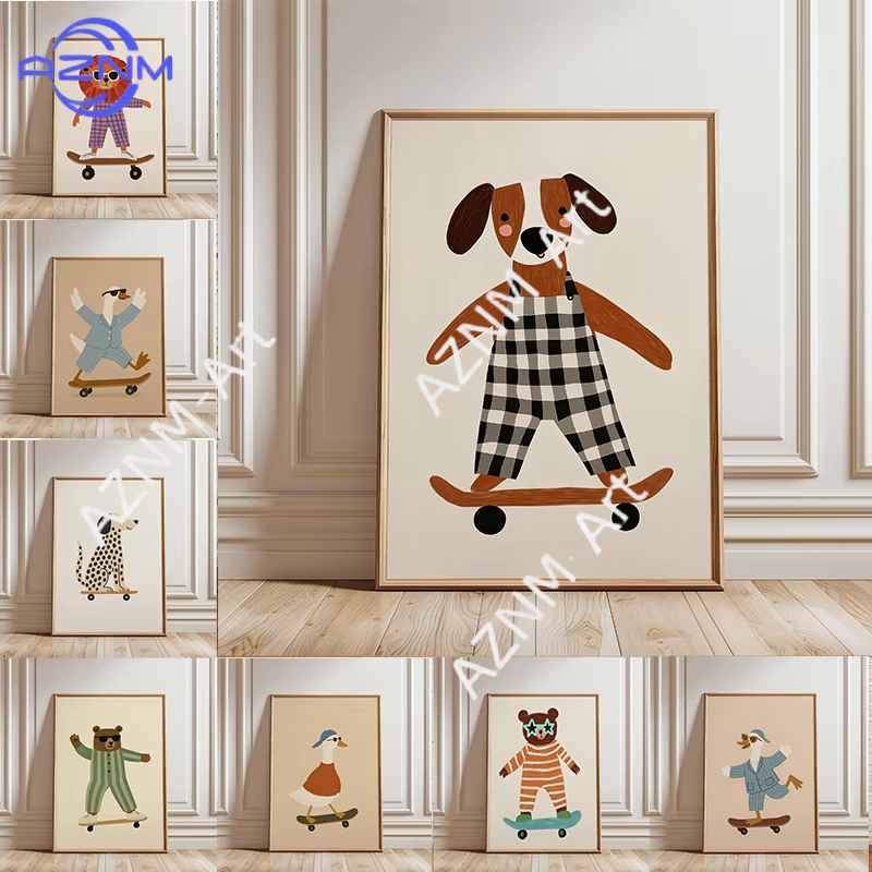 1PC Funny Animal Skateboarding - Art Craft Duck 评论和价格