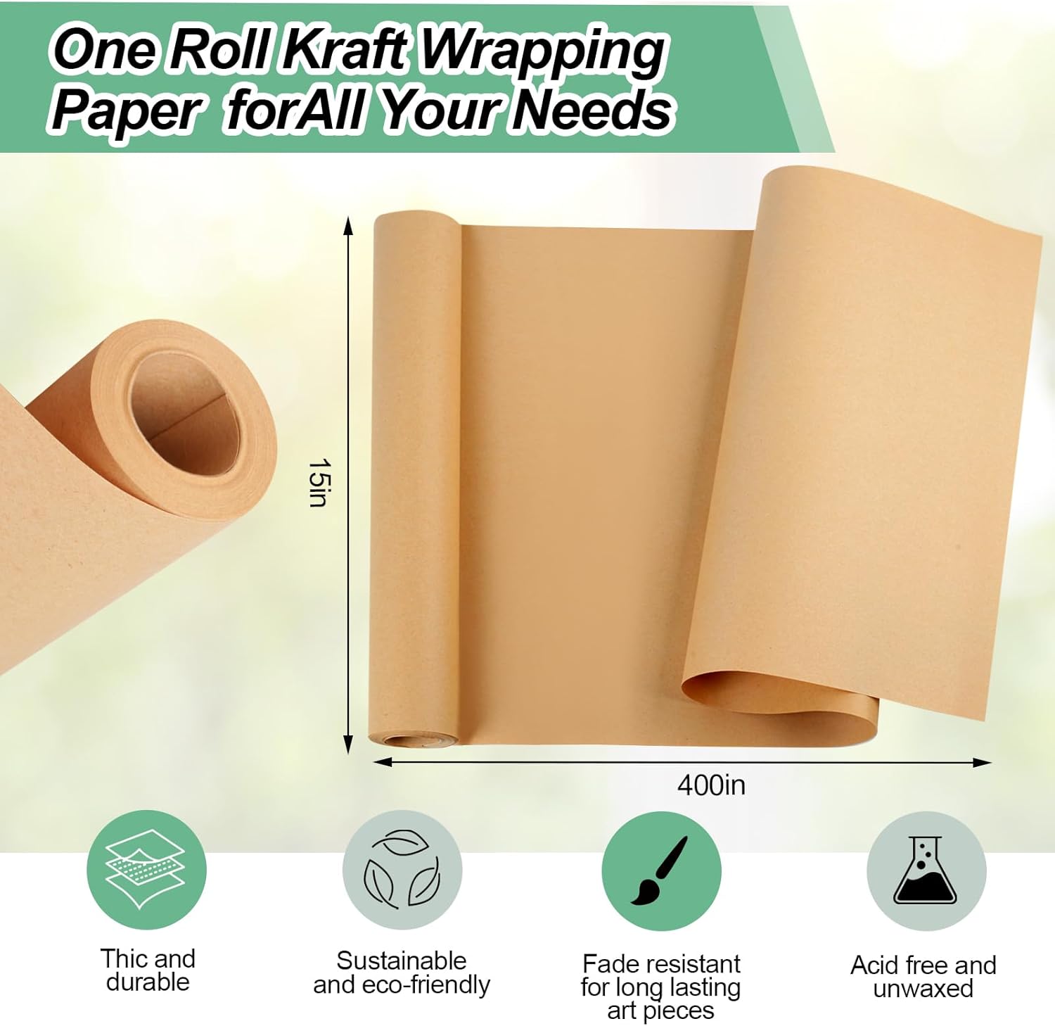 10M Brown Kraft Paper Ideal fo - Art Craft Recycled Materials 评论和价格