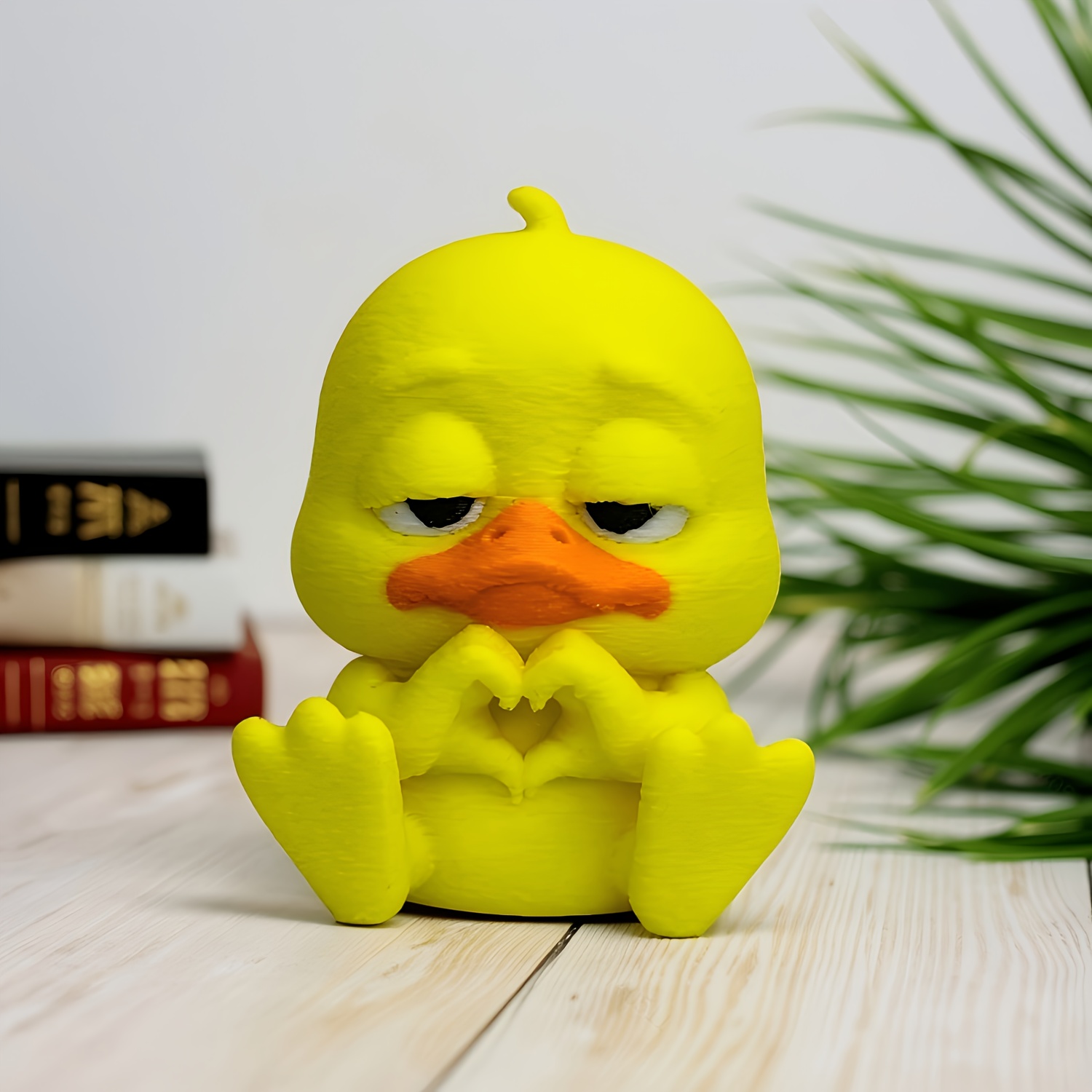 1pc Cute Heart Hands Duck Car  - Art Craft Duck 评论和价格