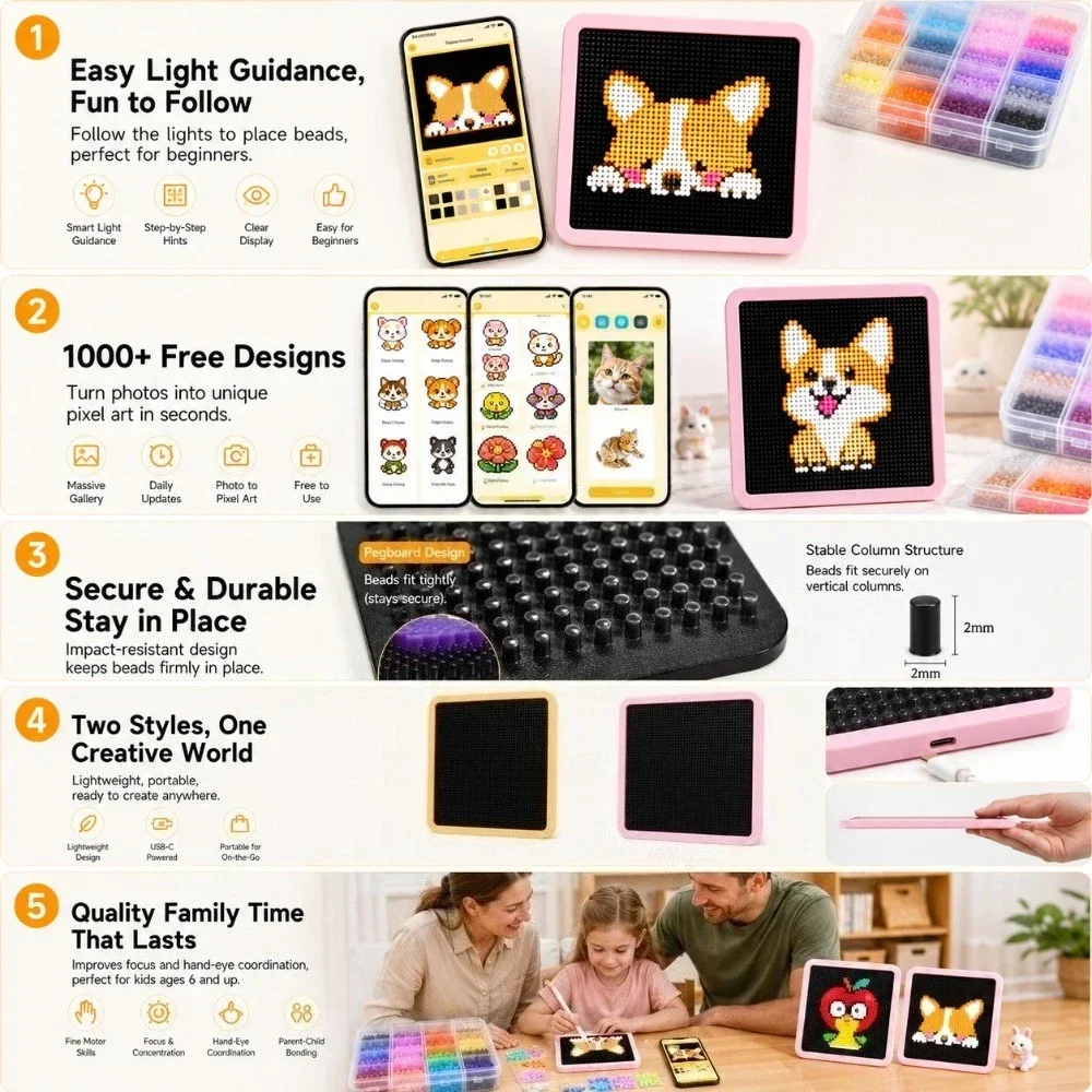 LED Smart Fuse Bead Pegboard,  - Art Craft Us 评论和价格