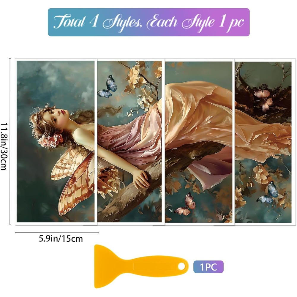 4 Sheets Retro Buttterfly Fair - Art Craft Us 评论和价格
