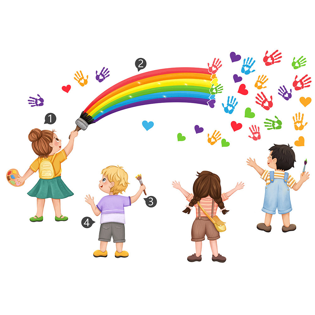 DIY Self Rainbow Rainbow Wall  - Art And Craft For Nursery 评论和价格