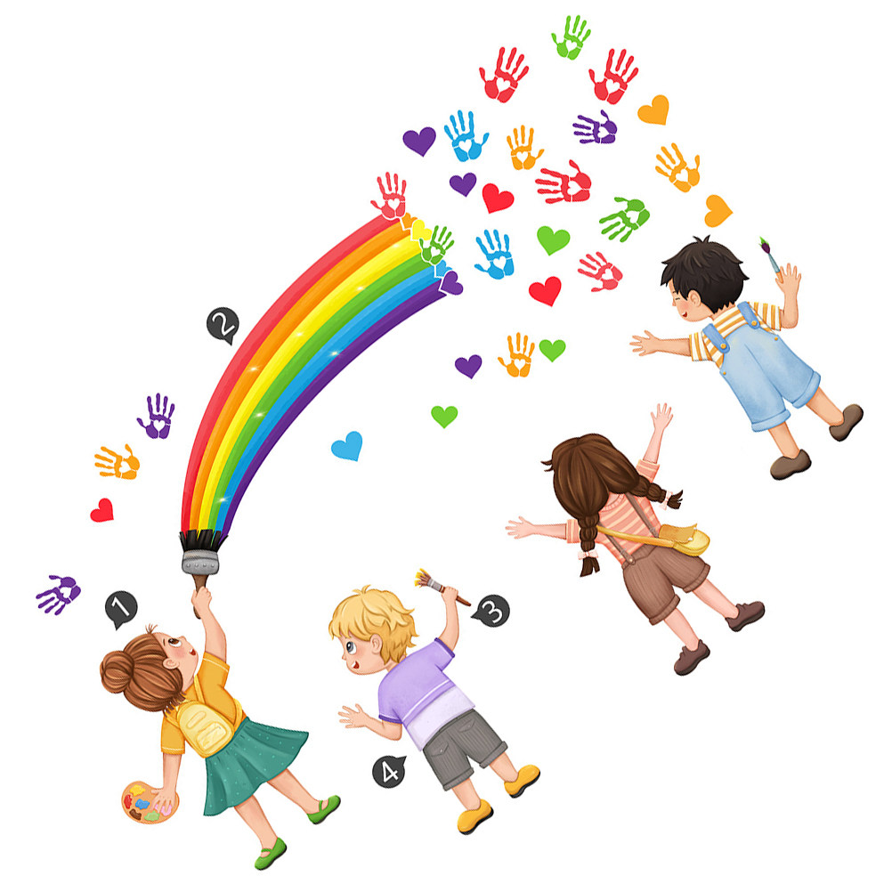 DIY Self Rainbow Rainbow Wall  - Art And Craft For Nursery 评论和价格