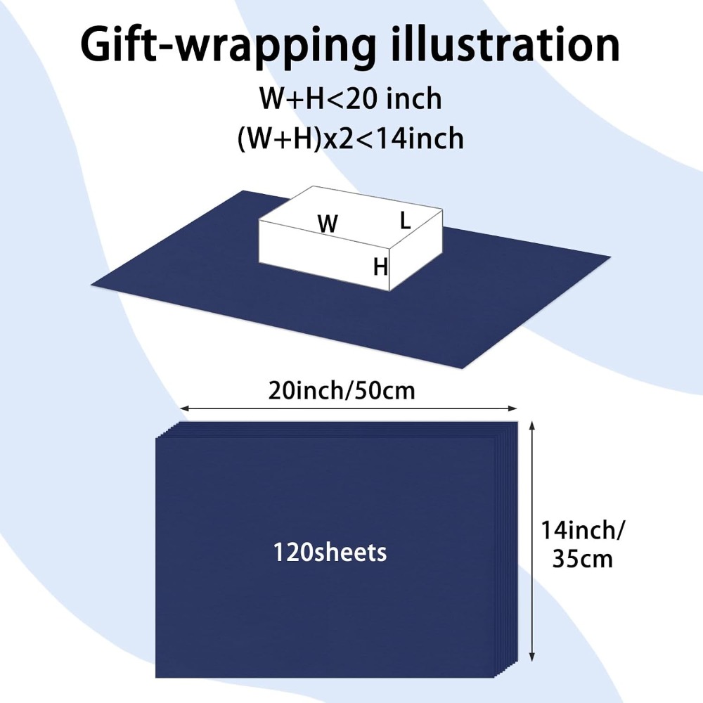 120 Sheets Navy Blue Tissue Pa - Art Craft Us 评论和价格