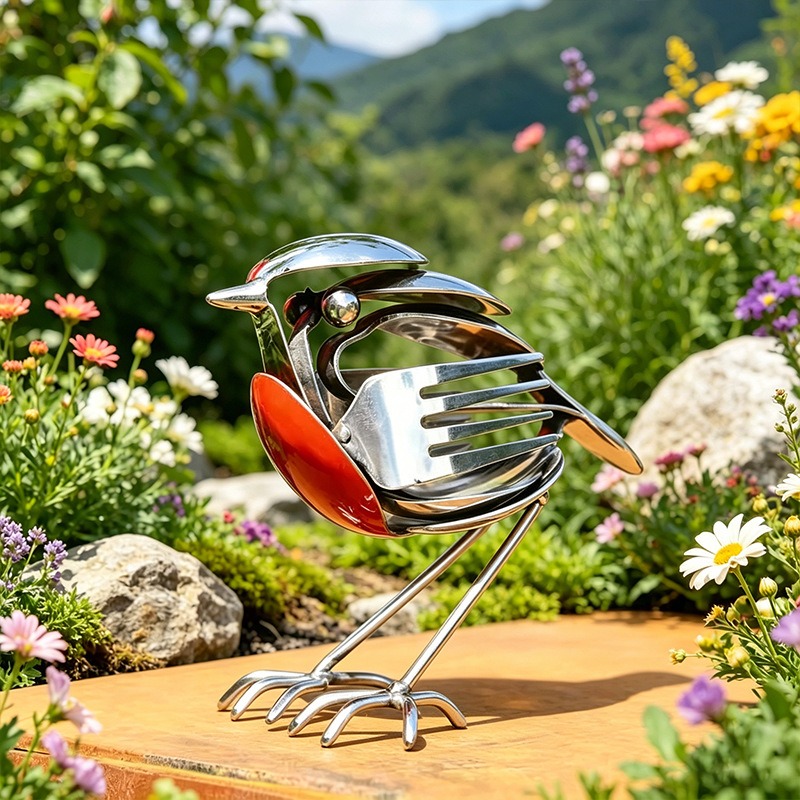 Scrap Metal Art Robin Sculptur - Art And Craft Recycle 评论和价格